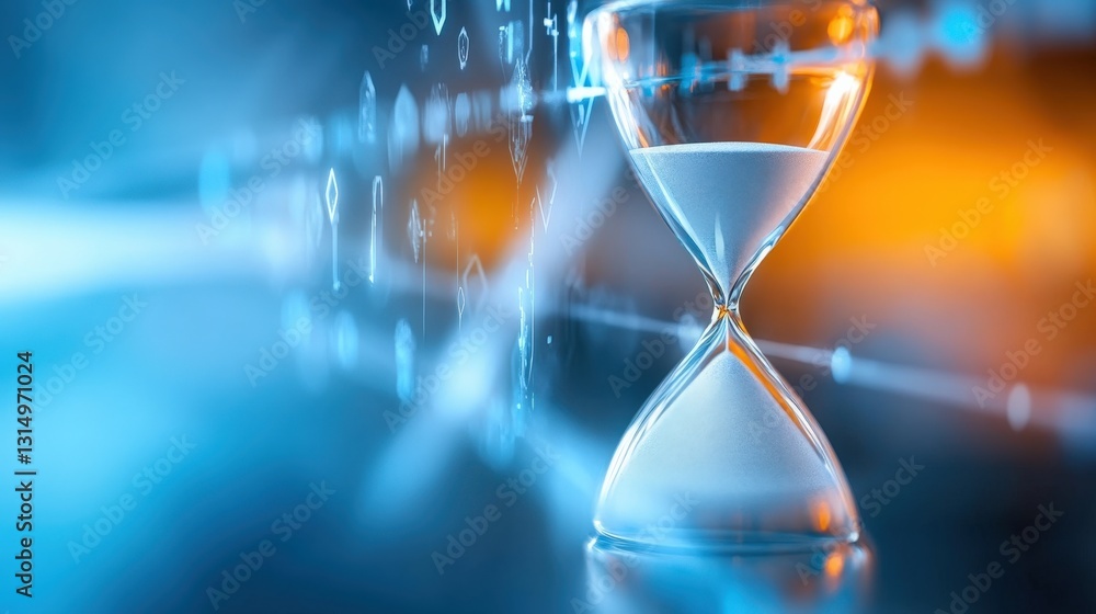 Poster time management techniques office environment digital art modern workspace close-up view concept of 