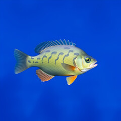 Fototapeta premium Bluegill in a blue lake