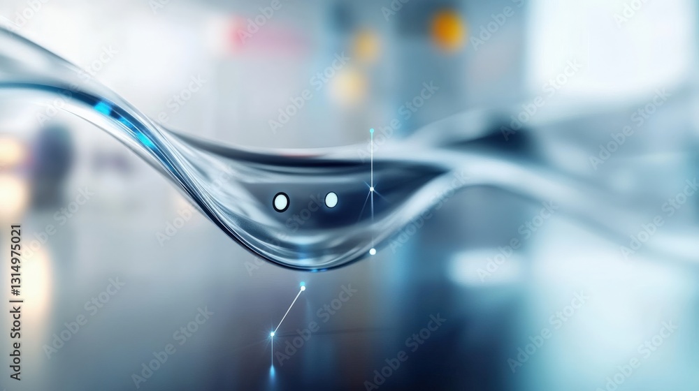 Poster flowing water dynamics abstract studio digital art modern environment close-up fluid motion for visu
