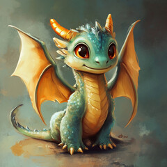 Fototapeta premium A cute dragon