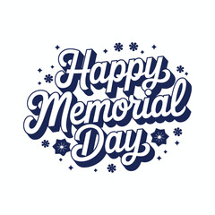 Memorial Day USA Greeting Card Banner Wallpaper. Remember and Honor Flat Design.
