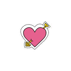 cute love hearts emoji elements vector