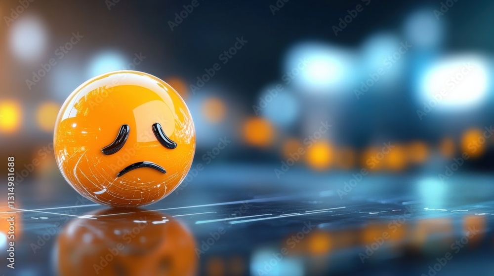 Poster expressing sadness a digital representation of emotion virtual space graphic art futuristic environm
