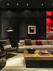 Elegant Modern Living Room Design Features Furniture and Art