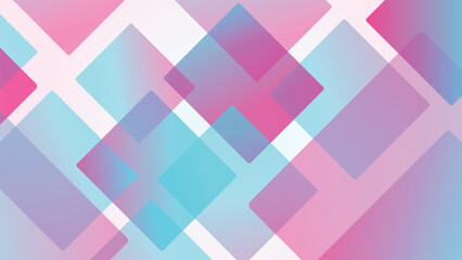 Abstract Geometric Background with Overlapping Colorful Squares and Transparency Effect