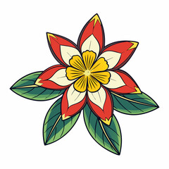 columbine flower isolated on white