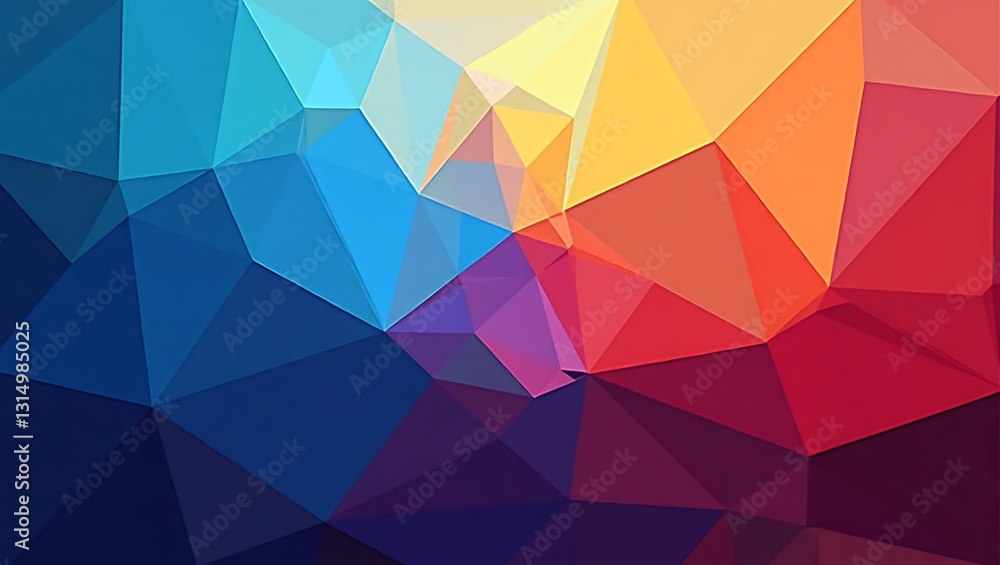 Poster abstract dynamic polygonal background. generative ai.