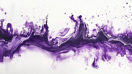 Obraz premium Abstract Purple Watercolor White Background
