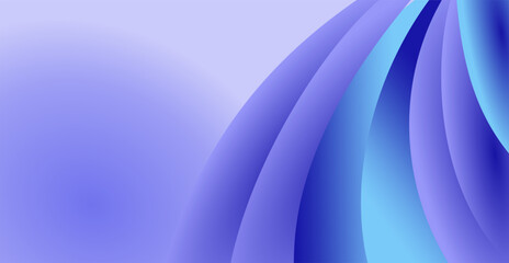composition of curved and abstract plane shapes with blue gradient tones and matching background colors for visual design needs