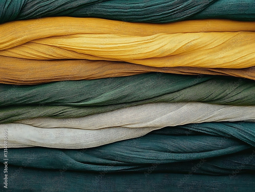 Poster elegant arrangement of draped textile creating a colorful background
