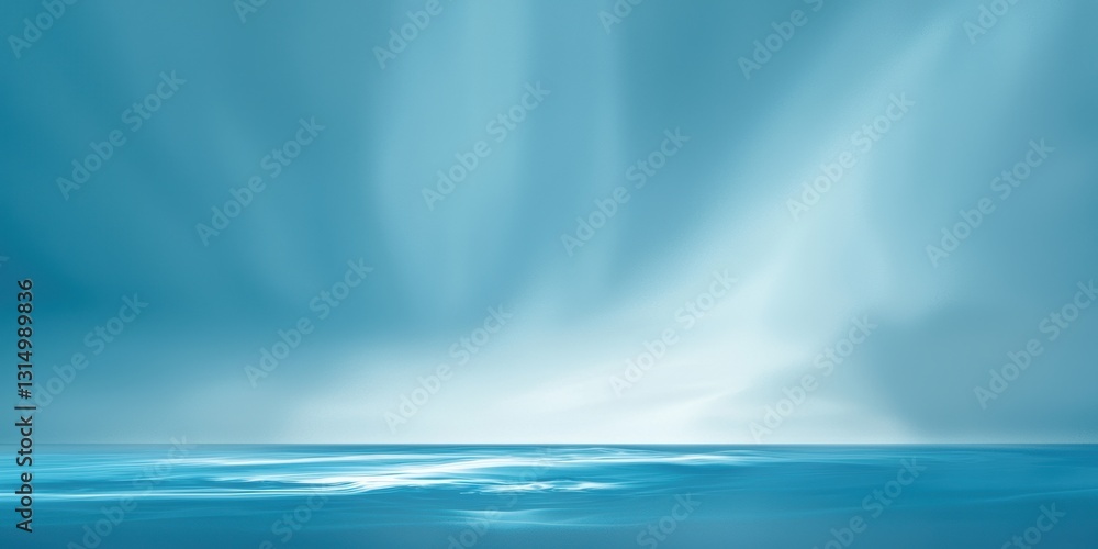 Aufkleber Soft beams of light illuminate a calm ocean in an abstract nature background, creating a serene and peaceful atmosphere