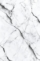 Fototapeta premium Elegant white marble stone texture with intricate cracks and fissures creating a sophisticated backdrop for modern design projects