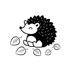 hedgehog with apple