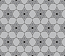 Seamless girih pattern. Girih 6. Traditional Islamic Design. Mosque decoration element. Seamless geometric pattern. Seamless islamic pattern. Background vector illustration. Morocco seamless vector pa