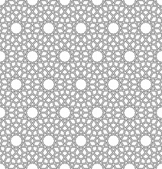 Seamless girih pattern. Girih 6. Traditional Islamic Design. Mosque decoration element. Seamless geometric pattern. Seamless islamic pattern. Background vector illustration. Morocco seamless vector pa