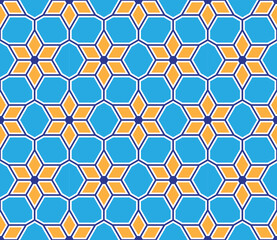 Seamless girih pattern. Girih 6. Traditional Islamic Design. Mosque decoration element. Seamless geometric pattern. Seamless islamic pattern. Background vector illustration. Morocco seamless vector pa