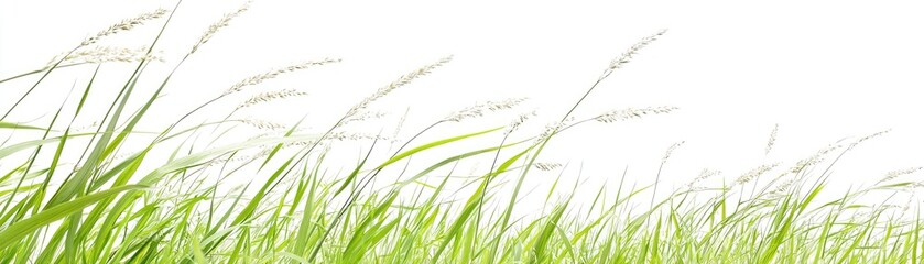 Green grass blowing in wind; nature background; website design