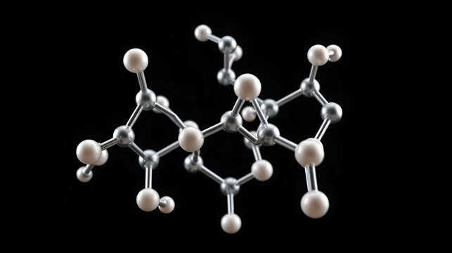 Sodium calcium edetate rotating molecular 3d structure ball-and-stick model, looped video e385