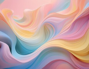 Obraz premium soft and flowing shapes in pastel colors create a stunning digital art background