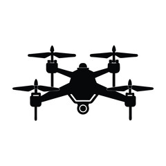 Advanced drone with multiple propellers flat vector with white background
