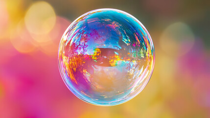 soap bubbles on black background