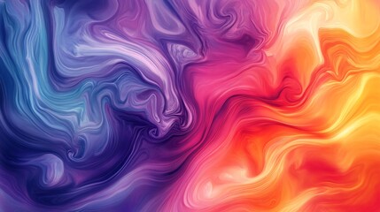 Fototapeta premium Vibrant Swirling Colors Digital Abstract