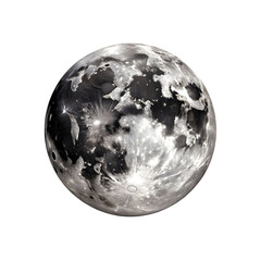 Full moon isolated on transparent background