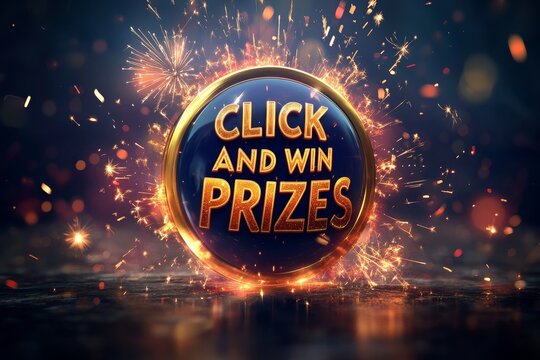 Sparkling prize invitation encouraging participation in a fun online competition