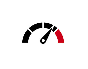 A speedometer icon with needle pointing to the red section, highlighting the concept of high speed.