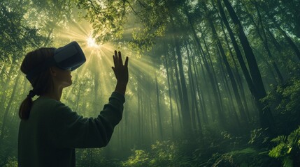 Immersive nature experience enhanced by virtual reality technology integration
