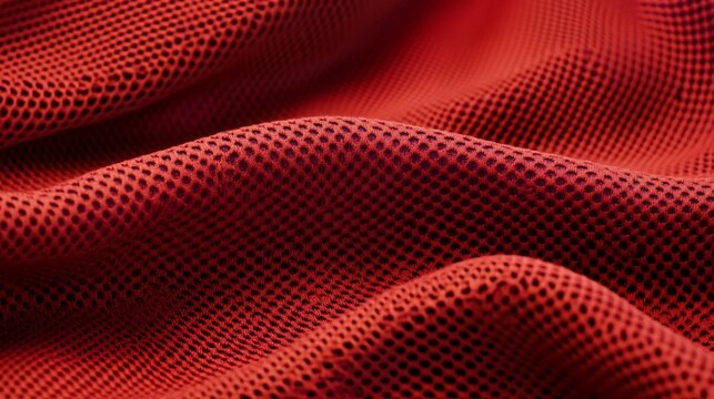 Vibrant Red Jersey Fabric Background
