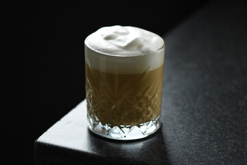 coffee latte in glass