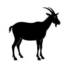 Elegant goat vector logo with a sleek and professional look.