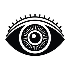 Biometric eye scanner interface flat vector on white background