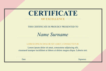 Pastel Award Certificate Design Template