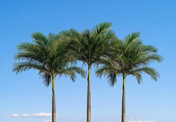 Obraz premium Three Tall Palm Trees
