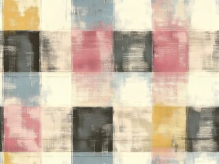 Seamless Pattern - Abstract squares in varying hues creating a textured pattern design.