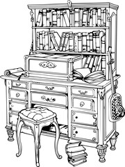 Fototapeta premium vintage objects, coloring page, icon, vector, car, set, truck, illustration, bus, design, symbol, transportation, travel, sign, transport, icons, train, auto, drawing, cartoon, sketch, web, vintage, c