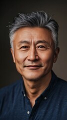 Obraz premium Portrait of a middle aged man with graying hair