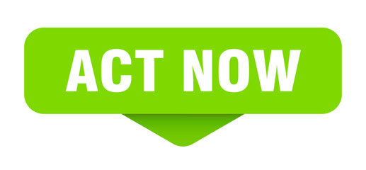 act now sticker. act now sign on transparent background