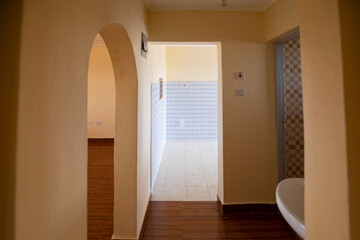 corridor in a hotel room