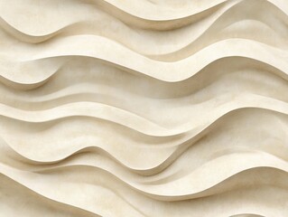 Seamless Pattern - Abstract beige background with repeating fluid wave pattern. Textured wall