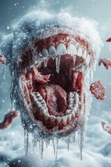 Obraz premium Frozen Monster Mouth Art