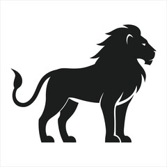 Lion vector art illustration silhouette