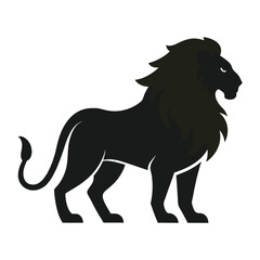 Lion vector art illustration silhouette