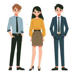 vector of businessmen standing and jumping sign of success