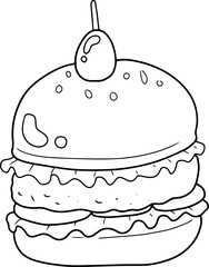 burger doodle