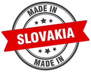 Made in Slovakia round sign. Made in Slovakia stamp.