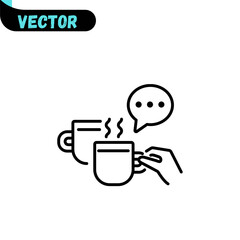 Coffee Gossip Icon.