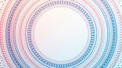 Pastel Circular Design with Ornate Decorative Border and Central Blank Space Ideal for Text or Logo Placement